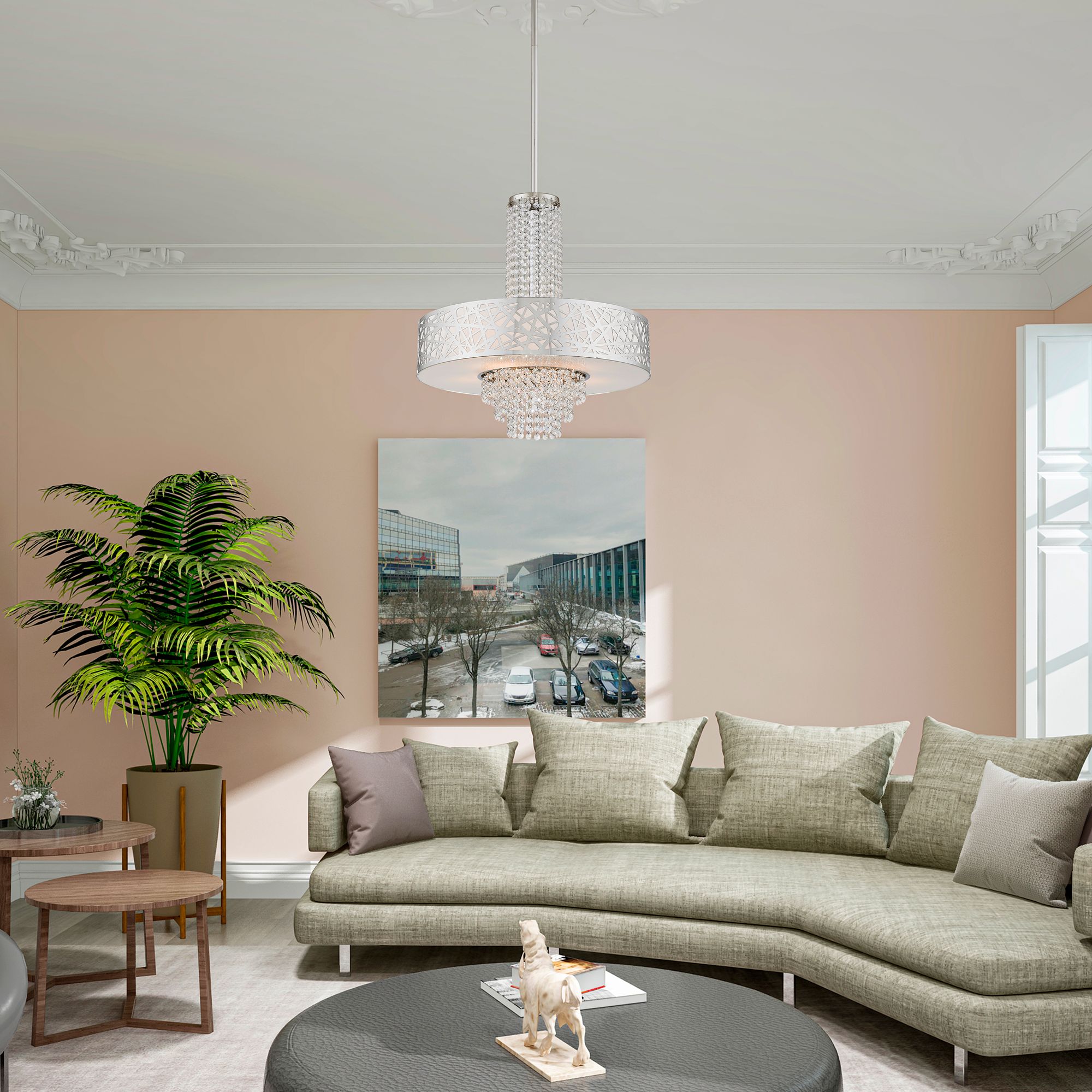 Livex Allendale 22" Wide Polished Chrome Chandelier