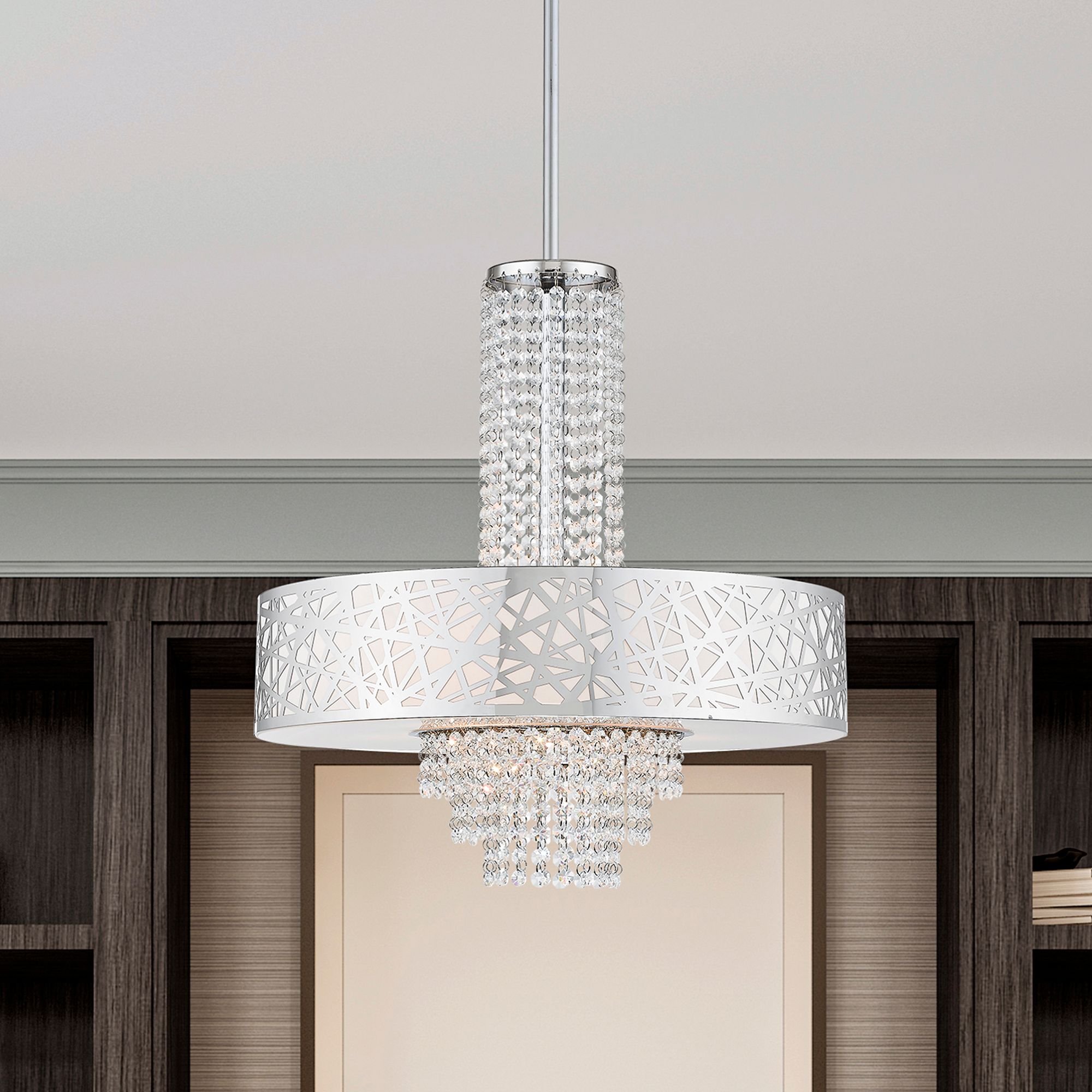 Livex Allendale 22" Wide Polished Chrome Chandelier