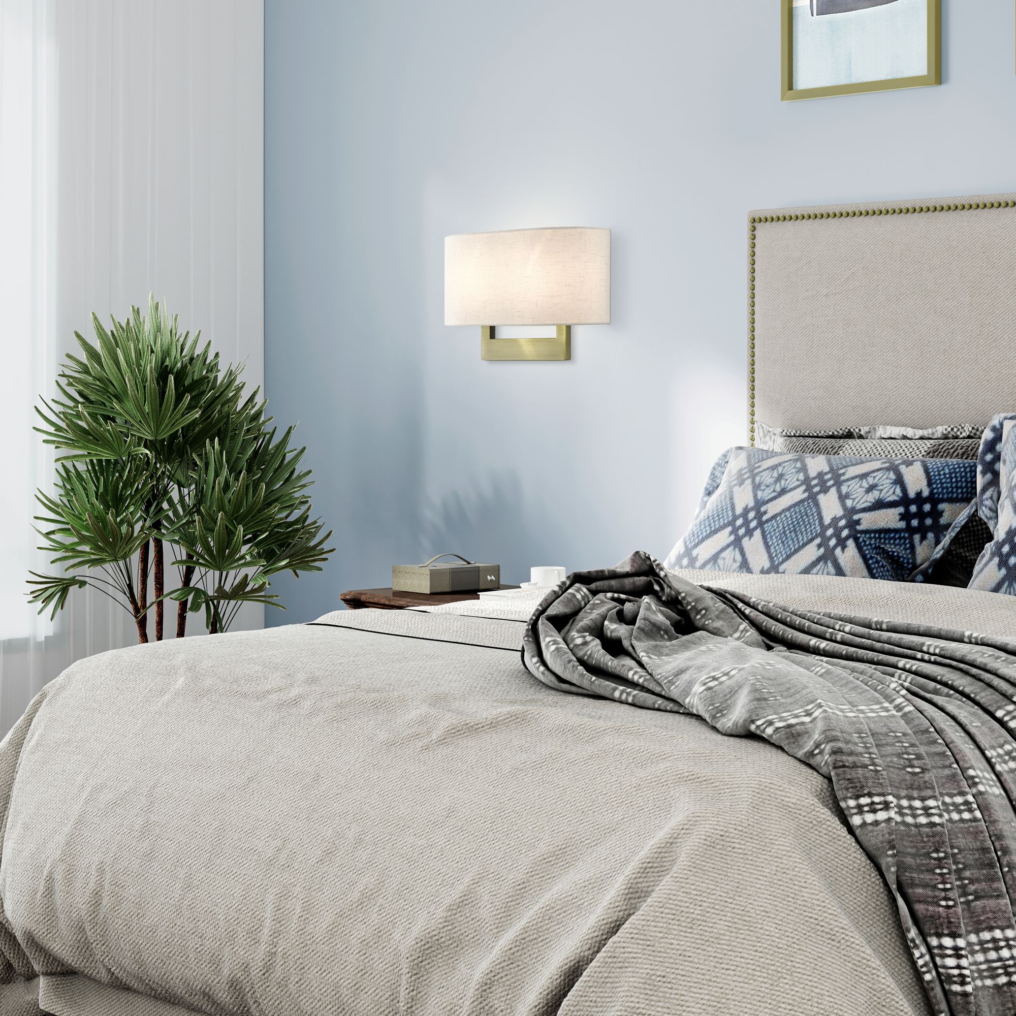 Livex Allison 13" Wide 2-Light Antique Brass ADA Wall Sconce