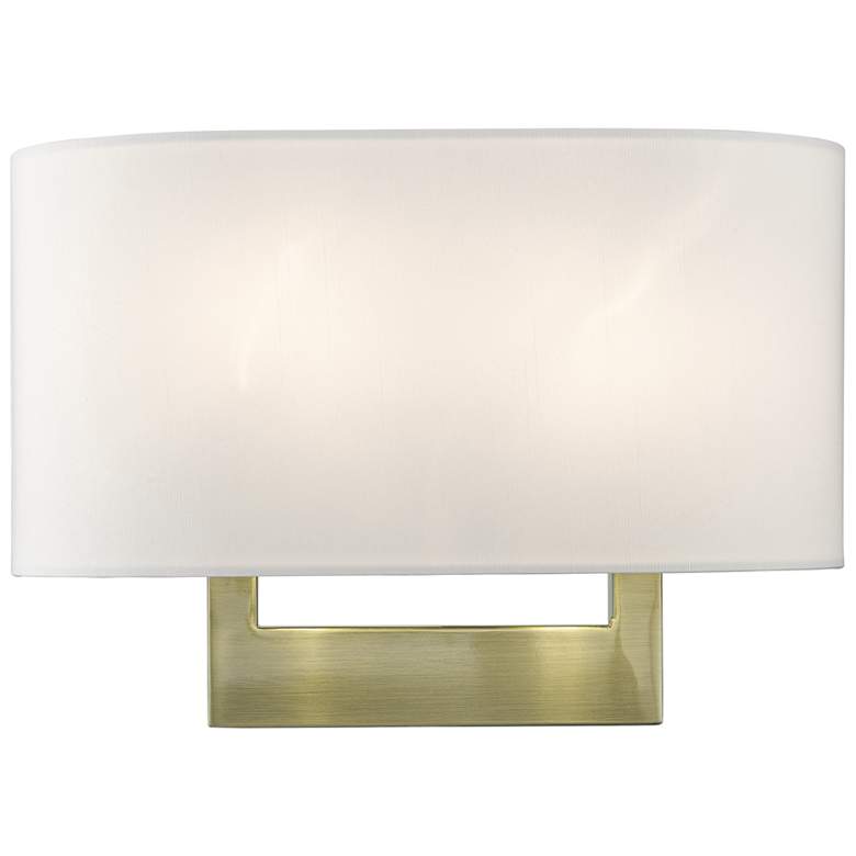 Image 2 Livex Allison 13" Wide 2-Light Antique Brass ADA Wall Sconce