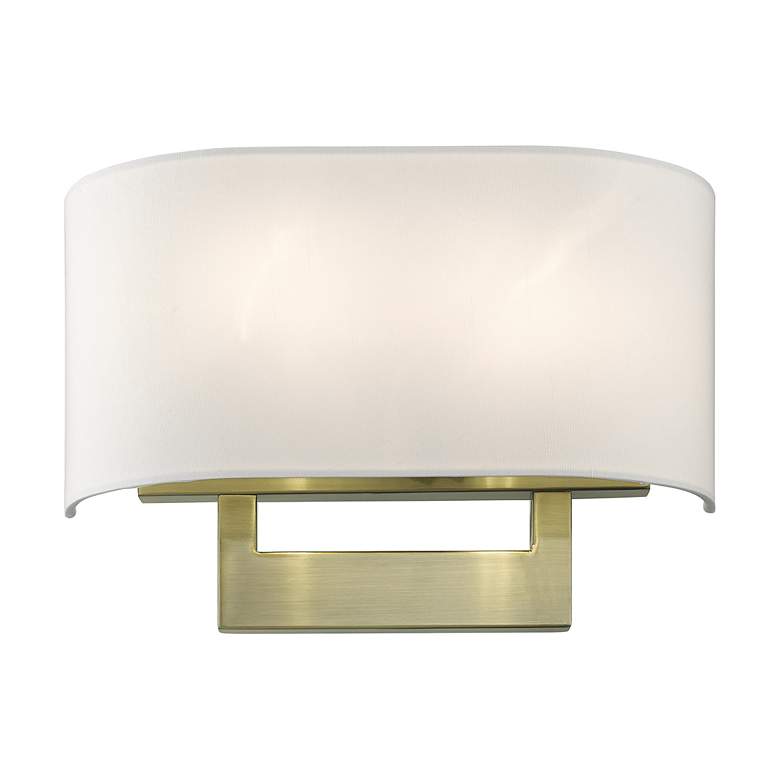 Image 4 Livex Allison 13" Wide 2-Light Antique Brass ADA Wall Sconce more views