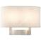 Livex Allison 13" Wide 2-Light Brushed Nickel ADA Wall Sconce