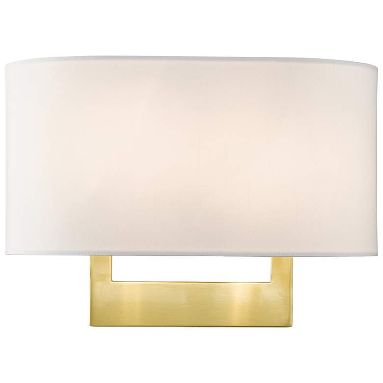 Image 1 Livex Allison 13" Wide 2-Light Satin Brass ADA Wall Sconce