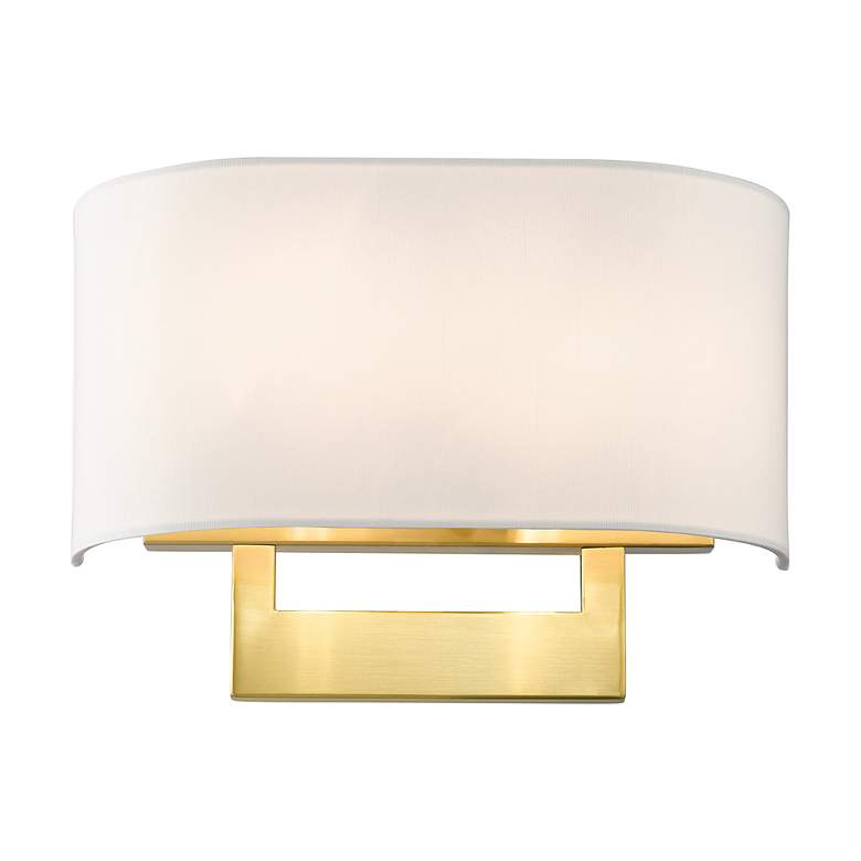 Image 4 Livex Allison 13" Wide 2-Light Satin Brass ADA Wall Sconce more views
