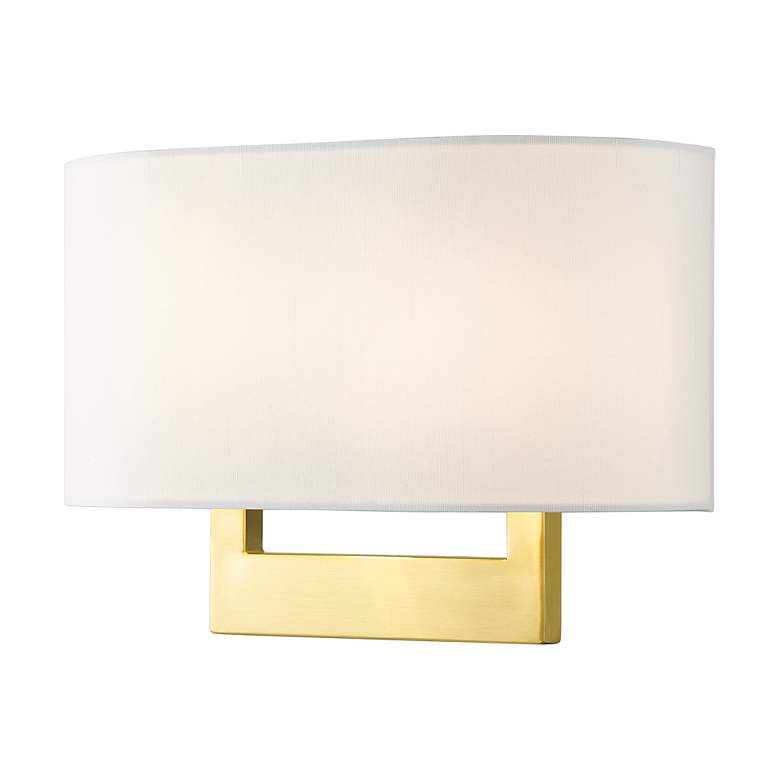 Image 5 Livex Allison 13" Wide 2-Light Satin Brass ADA Wall Sconce more views
