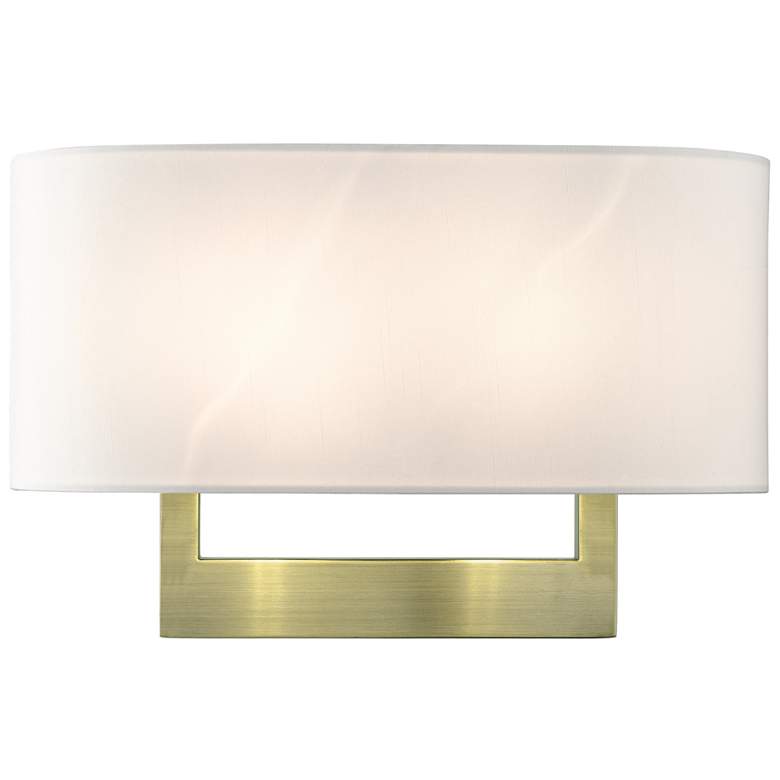 Image 1 Livex Allison 15" Wide 2-Light Antique Brass ADA Wall Sconce