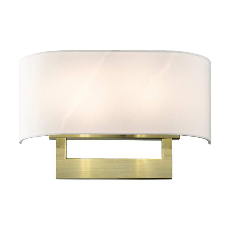 Image 5 Livex Allison 15" Wide 2-Light Antique Brass ADA Wall Sconce more views