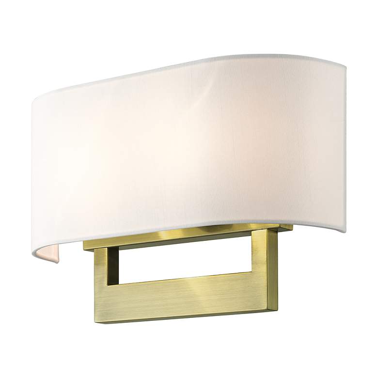 Image 7 Livex Allison 15" Wide 2-Light Antique Brass ADA Wall Sconce more views