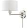 Livex Allison Brushed Nickel Swing Arm Wall Lamp