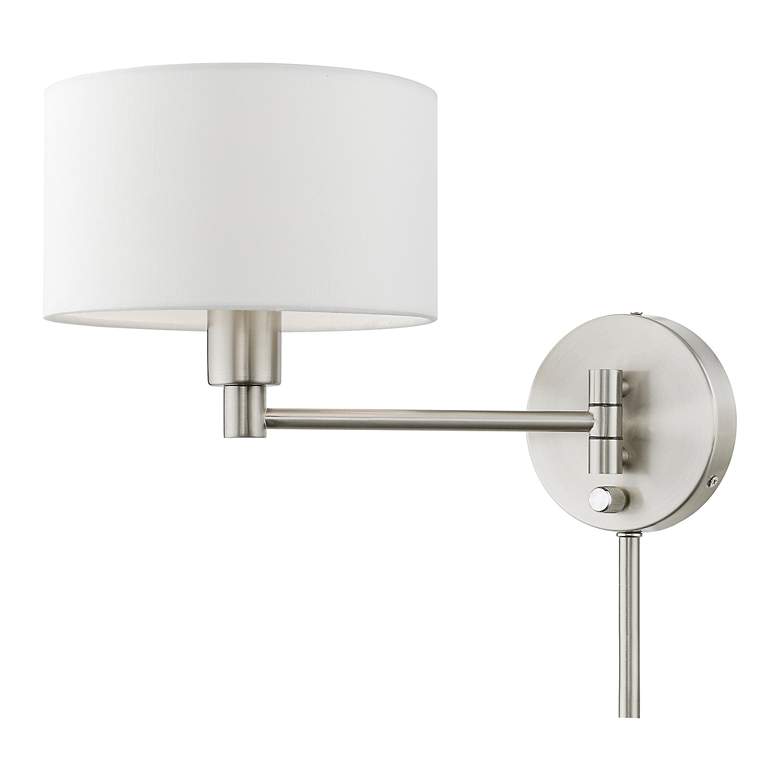 Image 5 Livex Allison Brushed Nickel Swing Arm Wall Lamp more views