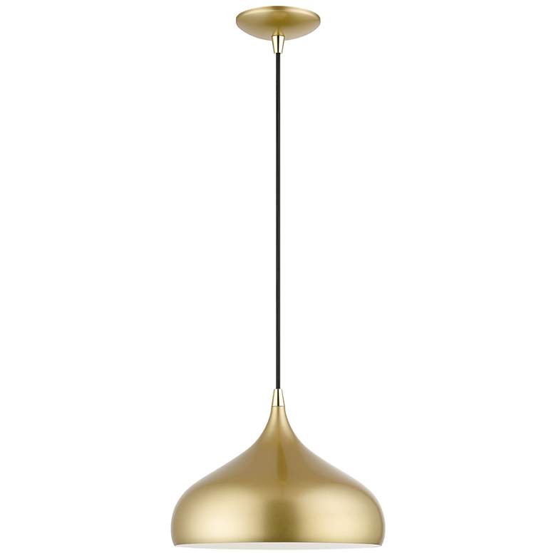 Image 3 Livex Amador 11 3/4"W Polished Brass Teardrop Mini Pendant