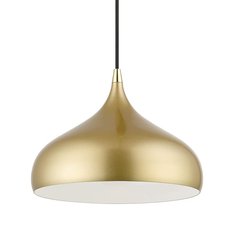 Image 5 Livex Amador 11 3/4"W Polished Brass Teardrop Mini Pendant more views