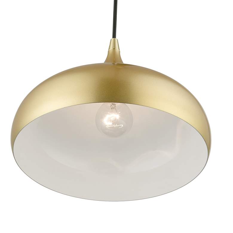 Image 7 Livex Amador 11 3/4"W Polished Brass Teardrop Mini Pendant more views