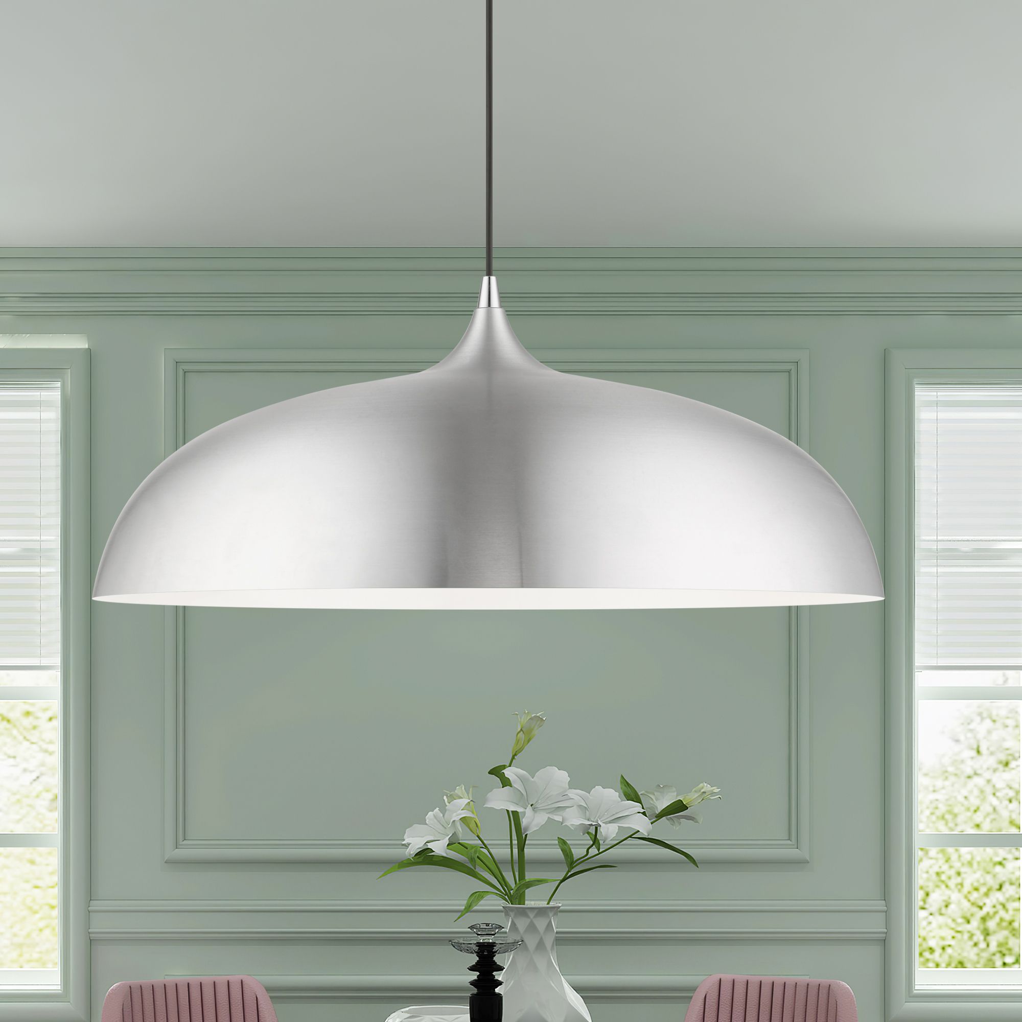 Livex Amador 23 3/4" Wide Polished Chrome Pendant Light