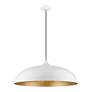 5_Livex Amador 23 3/4" Wide Shiny White Dome Pendant Light more views