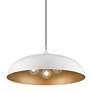 6_Livex Amador 23 3/4" Wide Shiny White Dome Pendant Light more views