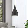 2_Livex Amador 6 1/2" Wide Brass and Textured Black Modern Mini Pendant