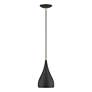 4_Livex Amador 6 1/2" Wide Brass and Textured Black Modern Mini Pendant more views
