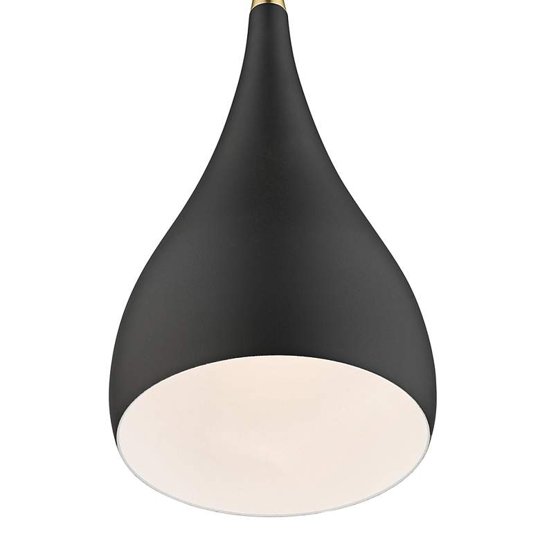 Image 5 Livex Amador 6 1/2" Wide Brass and Textured Black Modern Mini Pendant more views