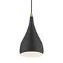 6_Livex Amador 6 1/2" Wide Brass and Textured Black Modern Mini Pendant more views