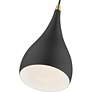 7_Livex Amador 6 1/2" Wide Brass and Textured Black Modern Mini Pendant more views