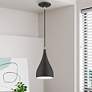 Livex Amador 6 1/2" Wide Brass and Textured Black Modern Mini Pendant in scene