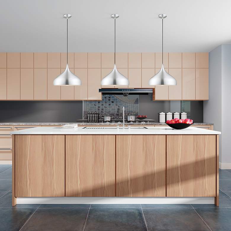 Image 7 Livex Angelique 15 3/4" Wide Brushed Aluminum Pendant Light more views