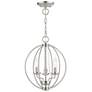 2_Livex Arabella 12" Wide 3-Light Brushed Nickel Globe Mini Chandelier