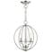 Livex Arabella 12" Wide 3-Light Brushed Nickel Globe Mini Chandelier