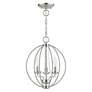 3_Livex Arabella 12" Wide 3-Light Brushed Nickel Globe Mini Chandelier more views