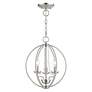 4_Livex Arabella 12" Wide 3-Light Brushed Nickel Globe Mini Chandelier more views