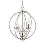 5_Livex Arabella 12" Wide 3-Light Brushed Nickel Globe Mini Chandelier more views