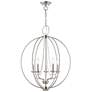 2_Livex Arabella 28 1/4"W Brushed Nickel 5-Light Chandelier