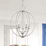 1_Livex Arabella 28 1/4"W Brushed Nickel 5-Light Chandelier