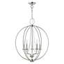 3_Livex Arabella 28 1/4"W Brushed Nickel 5-Light Chandelier more views