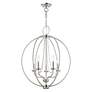 4_Livex Arabella 28 1/4"W Brushed Nickel 5-Light Chandelier more views