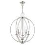 5_Livex Arabella 28 1/4"W Brushed Nickel 5-Light Chandelier more views