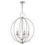 6_Livex Arabella 28 1/4"W Brushed Nickel 5-Light Chandelier more views