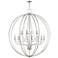 Livex Arabella 40" Wide 12-Light Brushed Nickel Grande Chandelier