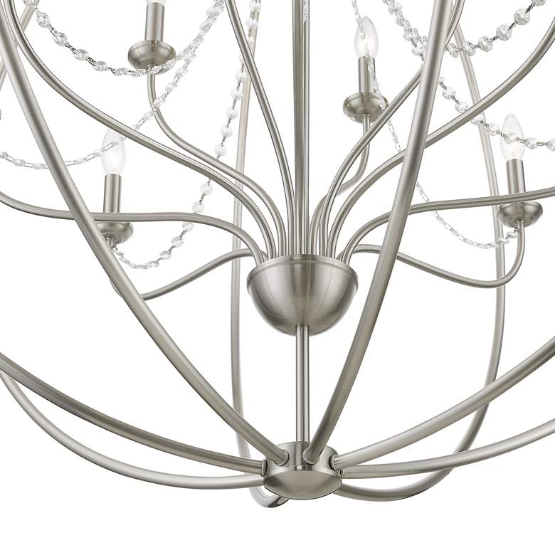 Image 7 Livex Arabella 40" Wide 12-Light Brushed Nickel Grande Chandelier more views