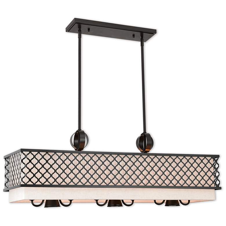 Image 4 Livex Arabesque 39 3/4" Wide Bronze Kitchen Island Light Pendant more views