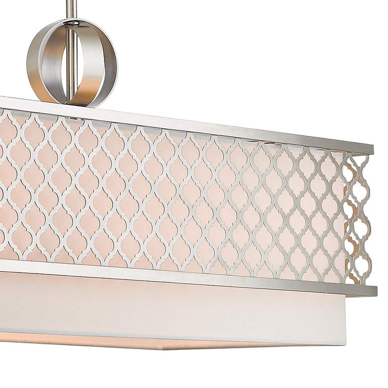 Image 3 Livex Arabesque 39 3/4" Wide Nickel Kitchen Island Light Pendant more views