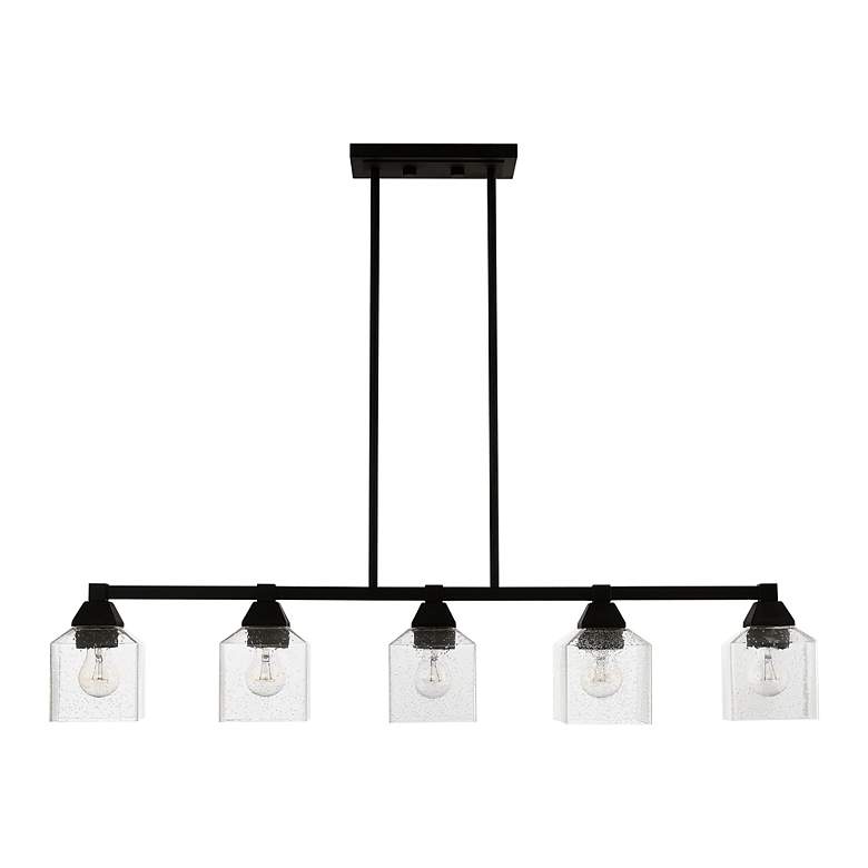 Image 3 Livex Aragon 42" Wide Black 5-Light Linear Pendant more views