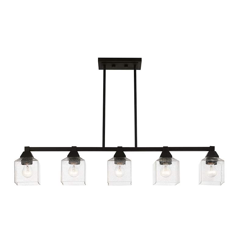 Image 4 Livex Aragon 42" Wide Black 5-Light Linear Pendant more views