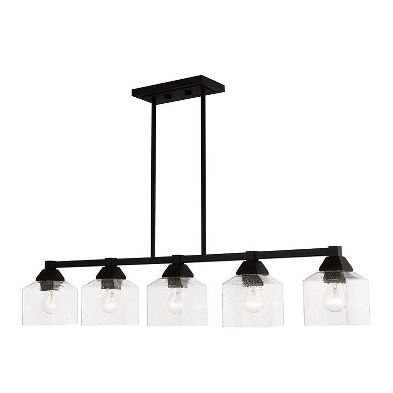 Image 6 Livex Aragon 42" Wide Black 5-Light Linear Pendant more views