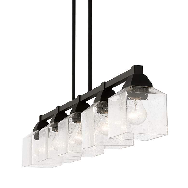 Image 7 Livex Aragon 42" Wide Black 5-Light Linear Pendant more views