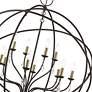 Livex Aria 40" Wide 12-Light Orb Ring Bronze Nickel Grande Chandelier