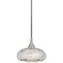 1_Livex Art Glass 10 1/2" Wide Brushed Nickel Modern Mini Pendant