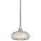 Livex Art Glass 10 1/2" Wide Brushed Nickel Modern Mini Pendant