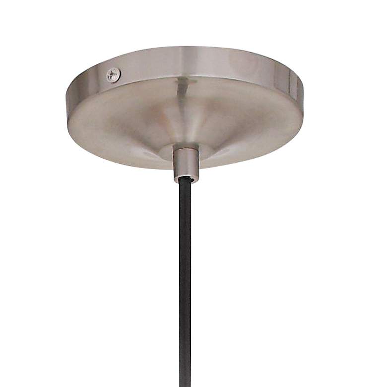 Image 3 Livex Art Glass 10 1/2" Wide Brushed Nickel Modern Mini Pendant more views